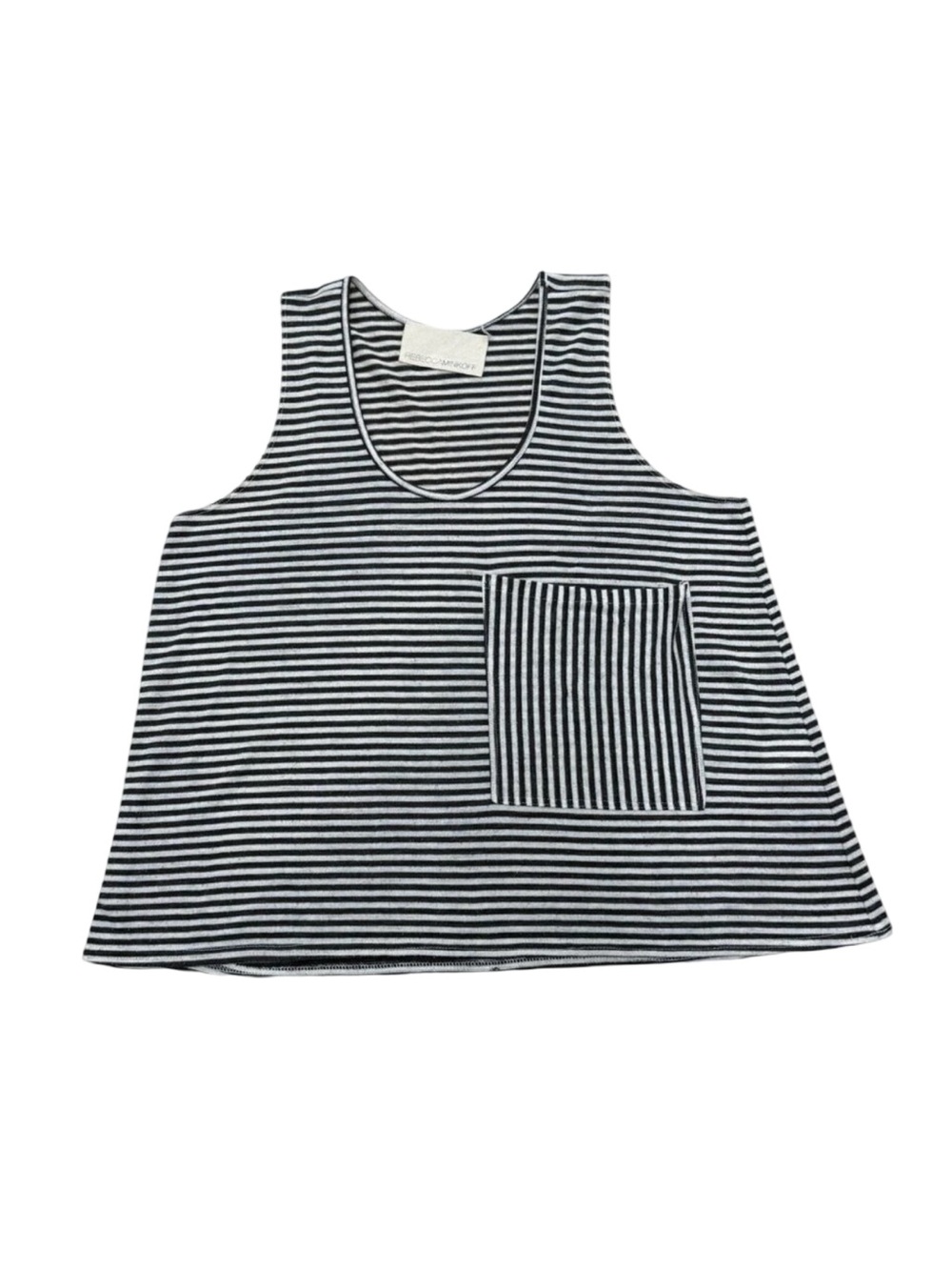 Women’s Rebecca Minkoff Tank Top White Black Cotton 2010s